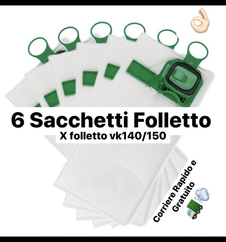 Sacchetti folletto vk140 vk150 - sacchetti,