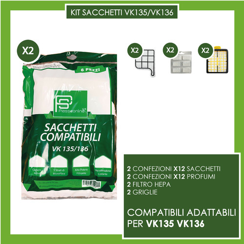 Sacchetti folletto 135 136 - vk,