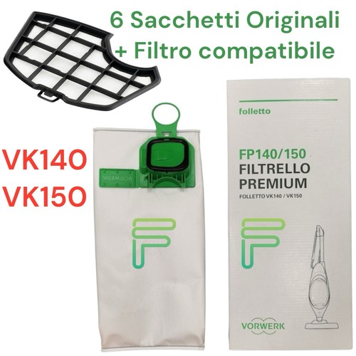 Kit sacchetti folletto vk150 - sacchetti,
